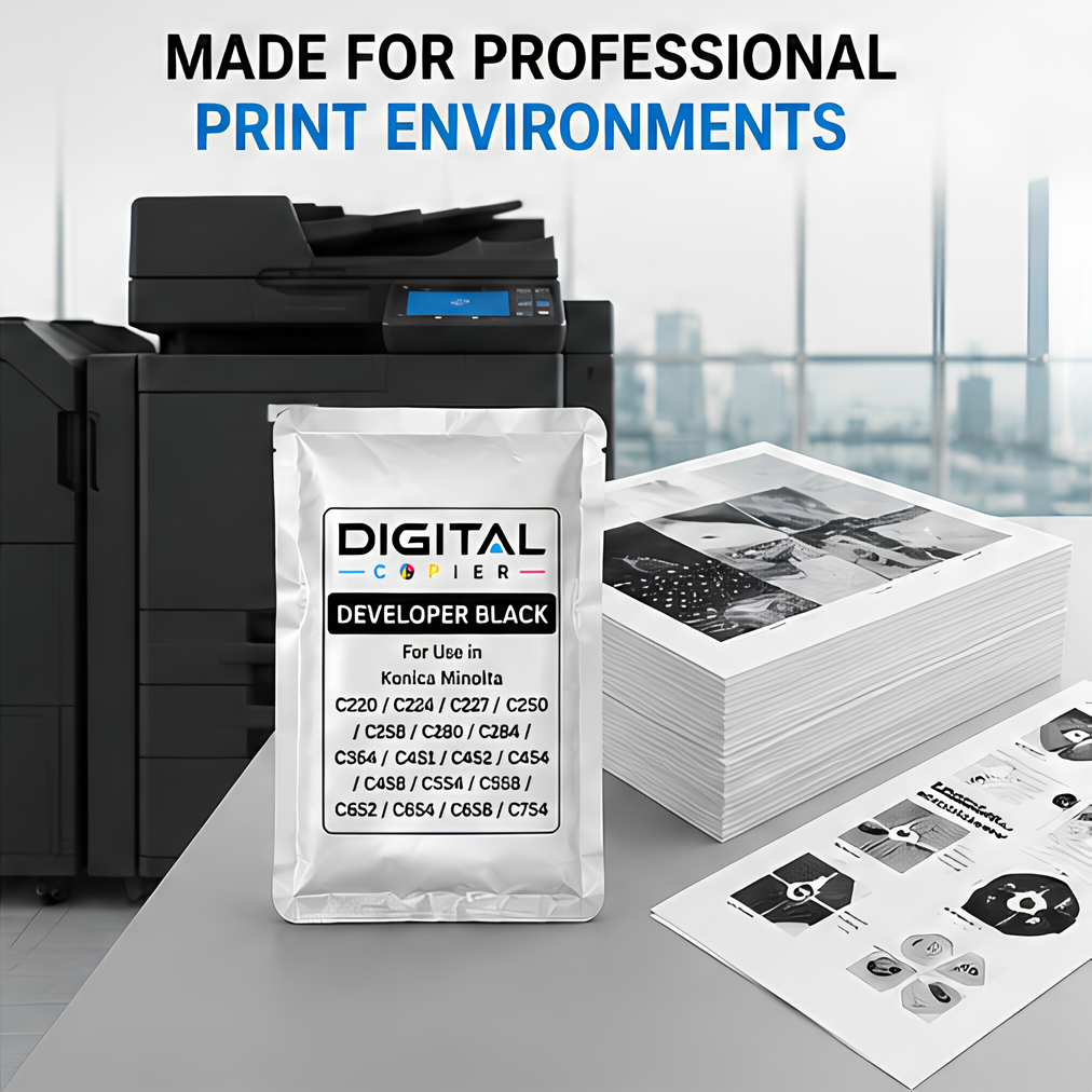Digital Copier Konica Minolta Developer Black Powder for Photocopier Machine | Compatible in C220 C364 C458 C558 C658 C754 | Premium Quality | Value Price
