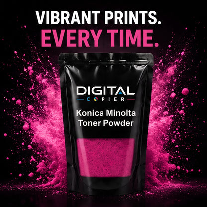 Digital Copier Konica Minolta Magenta Toner Powder | Compatible in C220  C364 C458 C558 C658 Series | Black Foil Pouch Pack | Premium Quality | Value Price
