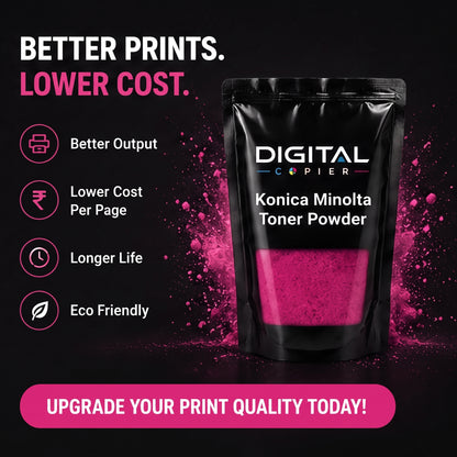 Digital Copier Konica Minolta Magenta Toner Powder | Compatible in C220  C364 C458 C558 C658 Series | Black Foil Pouch Pack | Premium Quality | Value Price