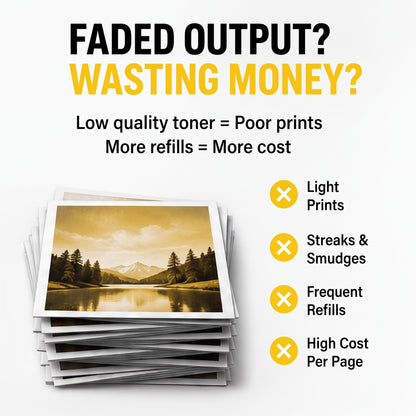 Digital Copier Konica Minolta Yellow Toner Powder | Compatible in C220 C364 C458 C558 C658 Series | Black Foil Pouch Pack | Premium Quality | Value Price