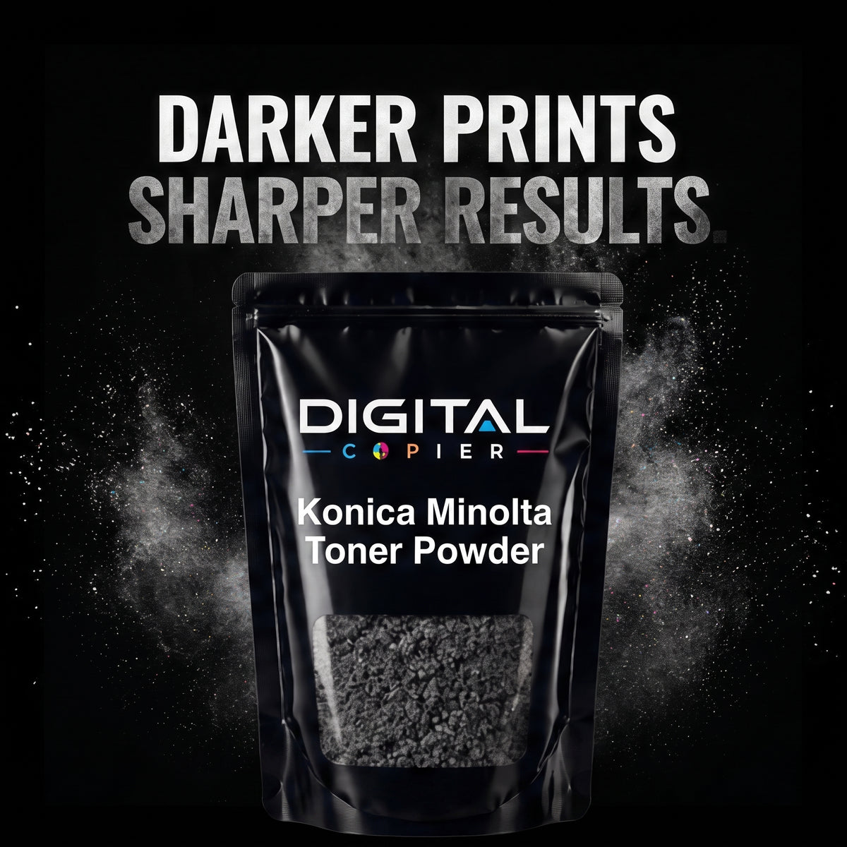 Digital Copier Konica Minolta Black Toner Powder | Compatible in C220 C308 C364 C458 C558 C658 Series | Black Foil Pouch Pack | Premium Quality | Value Price