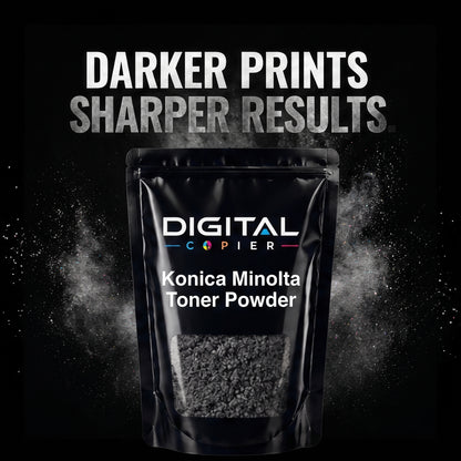 Digital Copier Konica Minolta Black Toner Powder | Compatible in C220 C308 C364 C458 C558 C658 Series | Black Foil Pouch Pack | Premium Quality | Value Price