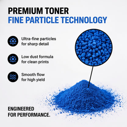 Digital Copier Konica Minolta Cyan Toner Powder | Compatible in C220 C250i  C308 C364 C458 C558 C658 Series | Black Foil Pouch Pack | Premium Quality | Value Price