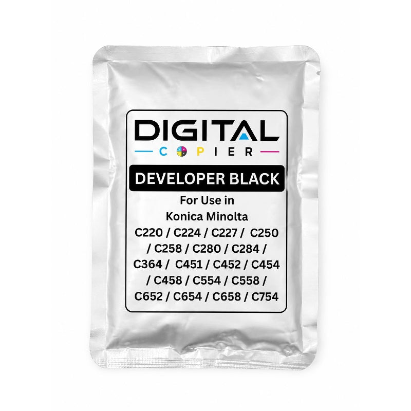 Digital Copier Konica Minolta Developer Black Powder for Photocopier Machine | Compatible in C220 C364 C458 C558 C658 C754 | Premium Quality | Value Price