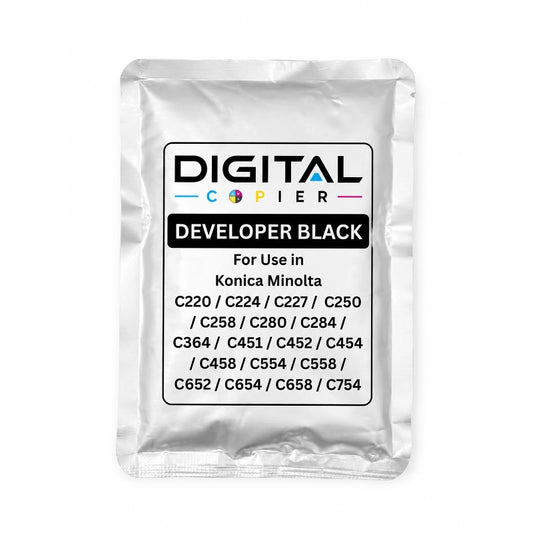 Digital Copier Konica Minolta Developer Black Powder for Photocopier Machine | Compatible in C220 C364 C458 C558 C658 C754 | Premium Quality | Value Price
