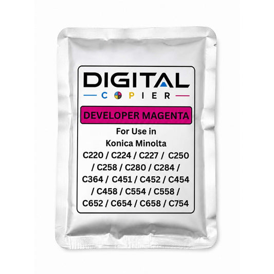 Digital Copier Konica Minolta Developer Magenta Powder for Color Copier Printing | High Yield Premium Quality Compatible in C220 C227 C368 C454 C554 C658 | Best Value Price