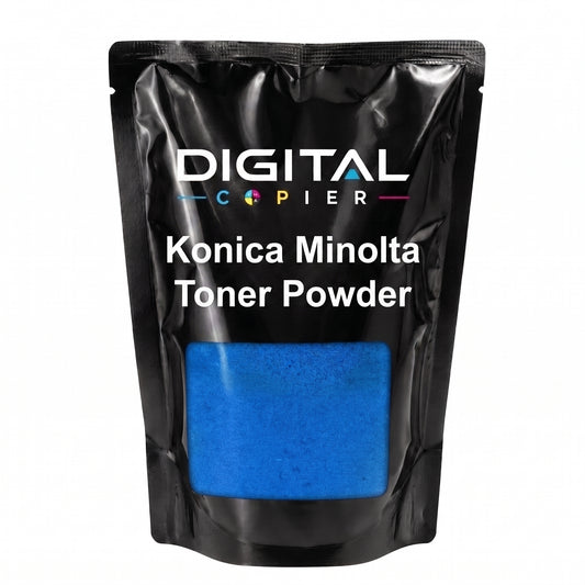 Digital Copier Konica Minolta Cyan Toner Powder | Compatible in C220 C250i  C308 C364 C458 C558 C658 Series | Black Foil Pouch Pack | Premium Quality | Value Price