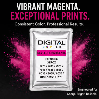 Digital Copier Xerox Magenta Developer Powder | OEM 675K67540 | Compatible in WorkCentre 7425 7428 7970 C7020 C8030 7500 | Durable Quality | Value Price