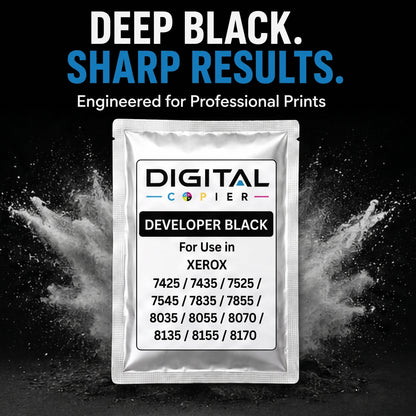 Digital Copier Xerox Black Developer Powder | OEM 675K67520 | Compatible in WorkCentre 7425 7830 7855 C7020 C8030 | Durable Quality | Value Price