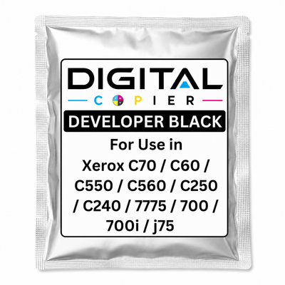 Digital Copier Xerox Black Developer Powder | Compatible in Color C60 C70 DC240 J75 C75 550 | OEM Quality Developer Powder | Durable Quality | Value Price