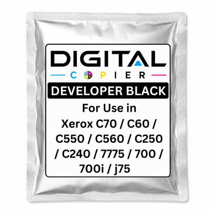 Digital Copier Xerox Black Developer Powder | Compatible in Color C60 C70 DC240 J75 C75 550 | OEM Quality Developer Powder | Durable Quality | Value Price