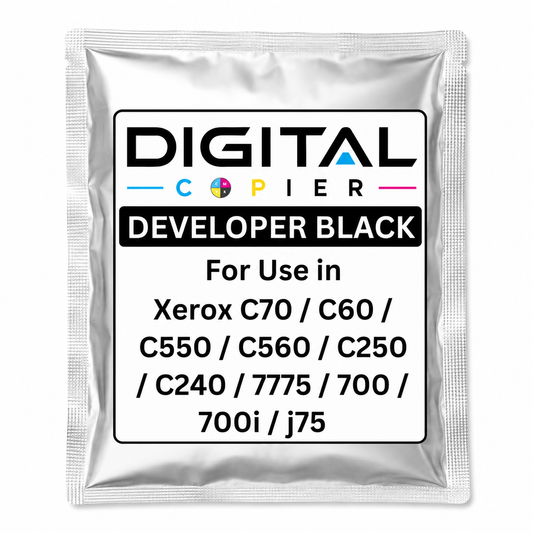 Digital Copier Xerox Black Developer Powder | Compatible in Color C60 C70 DC240 J75 C75 550 | OEM Quality Developer Powder | Durable Quality | Value Price