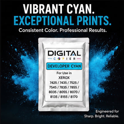 Digital Copier Xerox Cyan Developer Powder | OEM 675K67530 | Compatible in WorkCentre 7425  7855 7970 C7020 C8030 7500 | Durable Quality | Value Price
