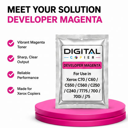 Digital Copier Xerox Magenta Developer Powder | Compatible in Color C60 DCP770 DC250 J75 C75 550  | OEM Quality Developer Powder | Durable Quality | Value Price