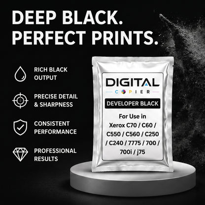 Digital Copier Xerox Black Developer Powder | Compatible in Color C60 C70 DC240 J75 C75 550 | OEM Quality Developer Powder | Durable Quality | Value Price