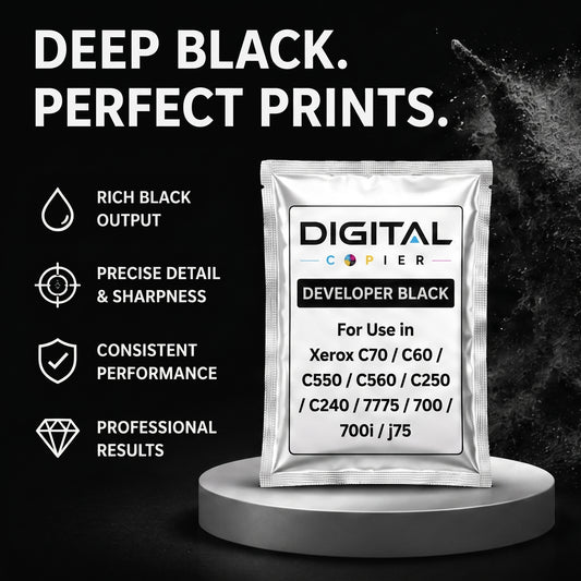 Digital Copier Xerox Black Developer Powder | Compatible in Color C60 C70 DC240 J75 C75 550 | OEM Quality Developer Powder | Durable Quality | Value Price