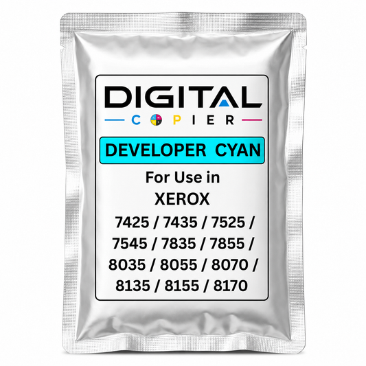 Digital Copier Xerox Cyan Developer Powder | OEM 675K67530 | Compatible in WorkCentre 7425  7855 7970 C7020 C8030 7500 | Durable Quality | Value Price