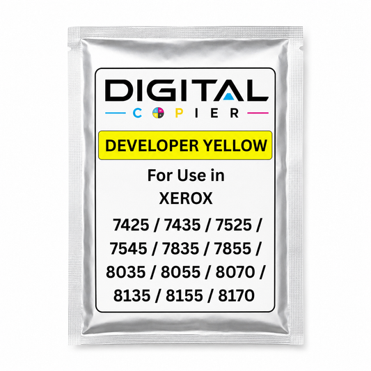 Digital Copier Xerox Yellow Developer Powder | OEM 675K67550 | Compatible in WorkCentre 7525 7855 7970 C7020 C8030 7500 | Durable Quality | Value Price